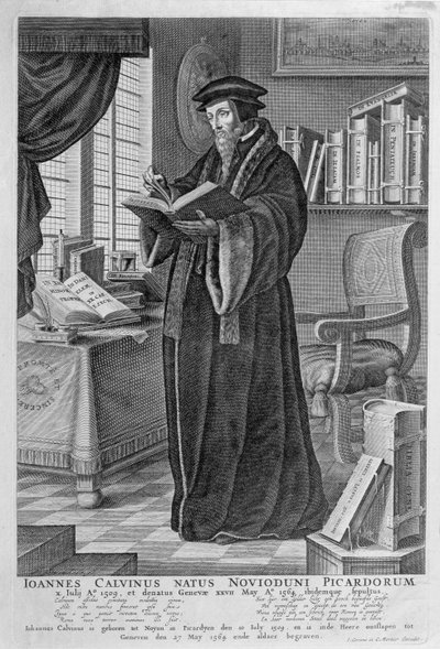 Johannes Calvijn (1509-64) door Johannes and Mortier, Cornelis Covens